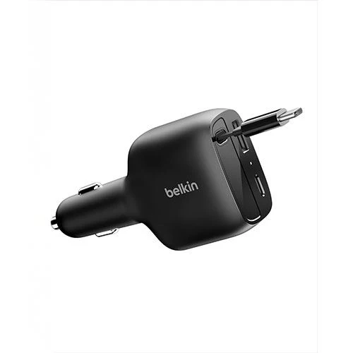 Carregador Isqueiro Belkin USB-A + 2x USB-C de 75 W - Preto