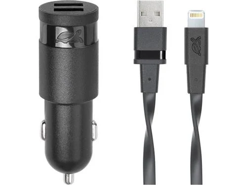 Carregador Isqueiro Rivacase 17W + Cabo Lightning Preto (VA4225BD2)
