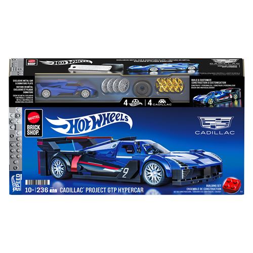 Carro Hot Wheels Speed Cadillac Project GTP Hypercar - Series Cadillac - Set de Construção 236 Peças - Mega | Mattel Brick Shop