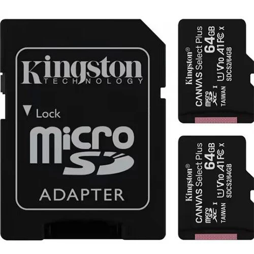 Cartão de Memória MicroSDXC Kingston Canvas Select Plus - 2 x 64GB