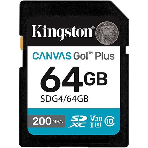 Cartão de Memória SDXC Kingston Canvas Go! Plus - 64GB