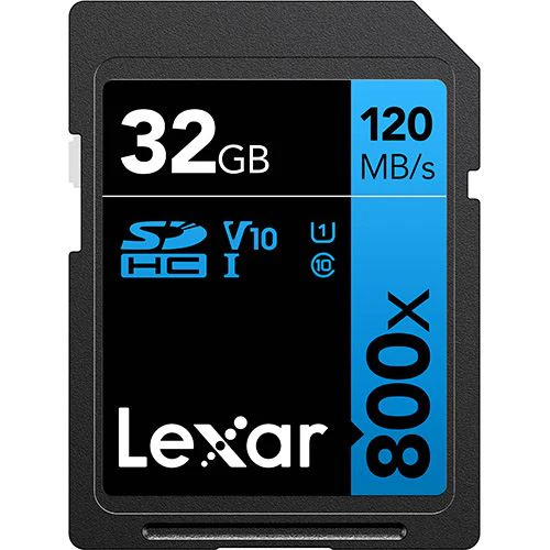 Cartão de Memória SDHC Lexar 800x V10 - 32GB