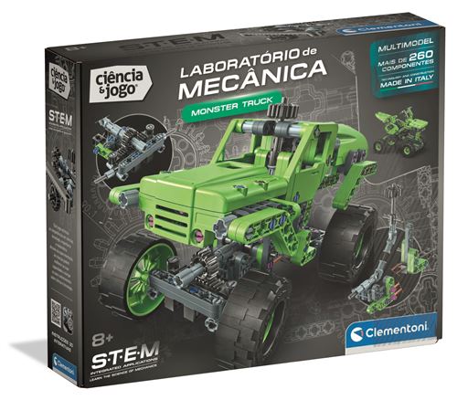 Ciência e Jogo Laboratório de Mecânica: Monster Truck - STEM - Clementoni