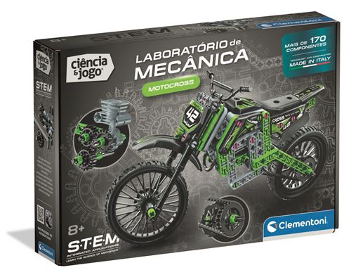 Ciência e Jogo Laboratório de Mecânica: Motocross - STEM - Clementoni