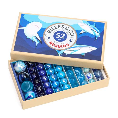 Coffret Jogo de Berlindes Tubarão - Nature & Découvertes