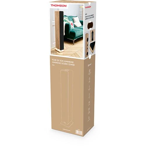 Coluna Bluetooth Thomson Cosy DS702 - Madeira / Preto - Image 7