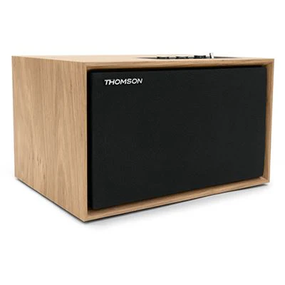 Coluna Bluetooth Thomson Cosy WS302 - Madeira / Preto