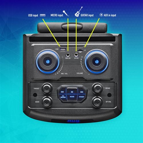 Coluna Portátil NGS Wild Dub 1 Boombox - 300W - Image 6
