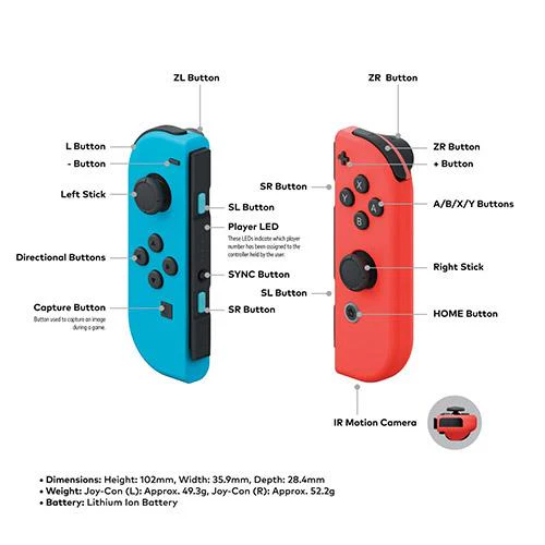 Comando Nintendo Switch Conjunto Joy-Con Cinzento (Esquerdo+Direito) - Image 2