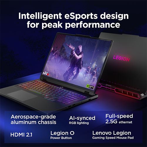 Computador Portátil Gaming Lenovo Legion Pro 7 16IAX10H-375 | OLED 16'' | GeForce RTX™ 5080 | Intel® Core™ Ultra 9 275HX | 32GB | 1TB SSD - Image 11