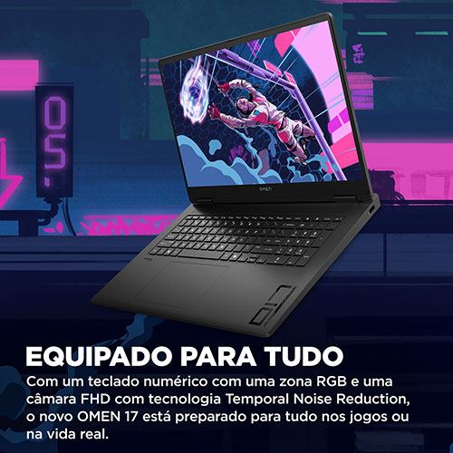 Computador Portátil Gaming OMEN by HP 17-db1004np | 17'' | NVIDIA® GeForce RTX™ 5050 | AMD Ryzen™ AI 7 350 | 16GB | 1TB SSD - Image 4