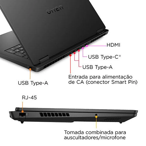 Computador Portátil Gaming OMEN by HP 17-db1009np | 17'' | NVIDIA® GeForce RTX™ 5060 | AMD Ryzen™ AI 7 350 | 32GB | 1TB SSD - Image 2