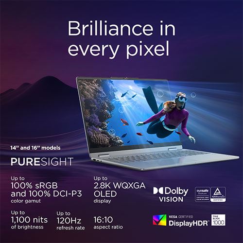 Computador Portátil Lenovo Yoga 7 2-in-1 14ILL10-197 Copilot+ PC | 14'' | Ultra 7 258V | 32GB | 1TB SSD + Pen + Sleeve - Image 10