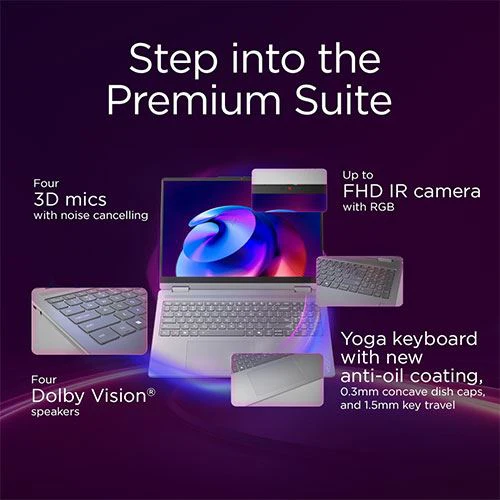 Computador Portátil Lenovo Yoga 7 2-in-1 14ILL10-197 Copilot+ PC | 14'' | Ultra 7 258V | 32GB | 1TB SSD + Pen + Sleeve - Image 12