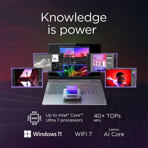 Computador Portátil Lenovo Yoga 7 2-in-1 16ILL10-917 Copilot+ PC | OLED 16'' | Ultra 7 258V | 32GB | 1TB SSD + Pen - Image 8
