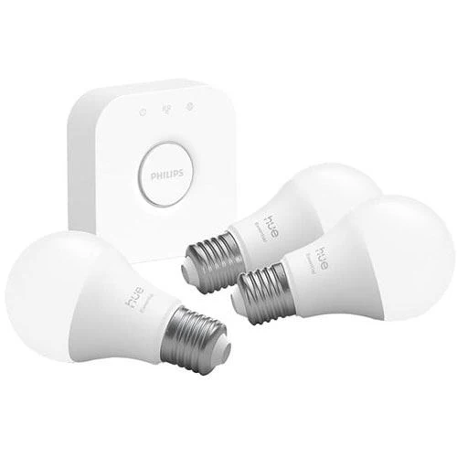 Controlador Hue Bridge + Lâmpadas LED Philips Hue 3W E27 - Pack 3 Unidades