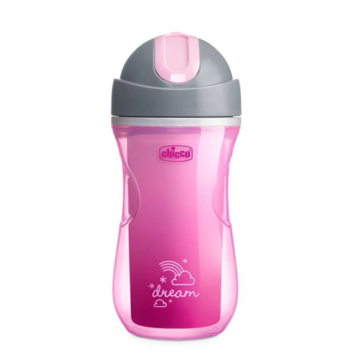 CopoTérmico com Palhinha 266ml +14 Meses - Rosa - Chicco