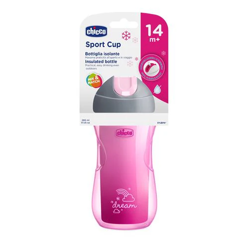 CopoTérmico com Palhinha 266ml +14 Meses - Rosa - Chicco - Image 2