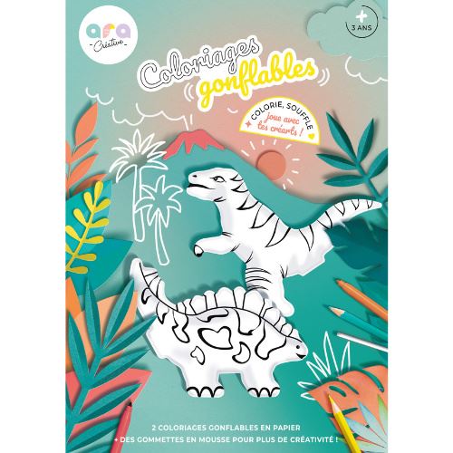 Dinossauros insufláveis para colorir - Nature & Découvertes