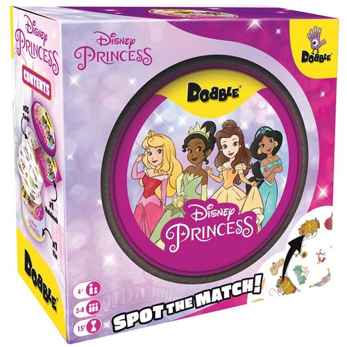 Jogo de Tabuleiro Dobble Disney Princess Spot The Match!
