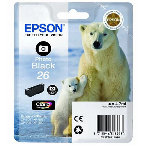 Tinteiro Epson 26 - C13T26114012 - Preto