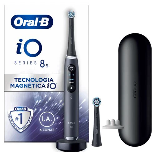 Escova de Dentes Elétrica Oral-B iO 8S + Estojo de Viagem - Preto