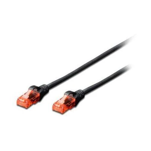 Cabo de Rede Ewent RJ45 Cat6 - Preto - 1.0m