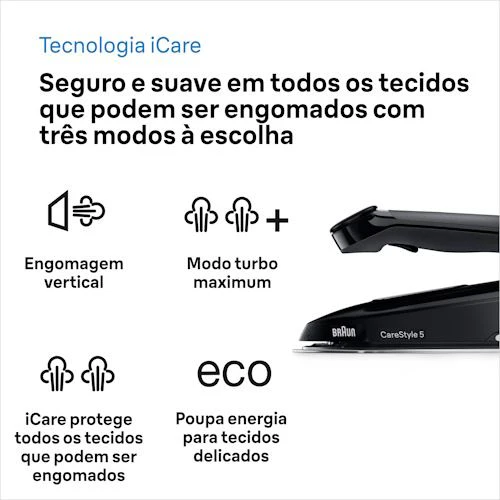 Ferro com Caldeira Braun Carestyle 5 IS5249BK - Preto - Image 2