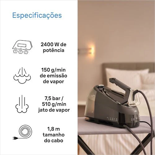 Ferro com Caldeira Braun Carestyle 5 IS5249BK - Preto - Image 3