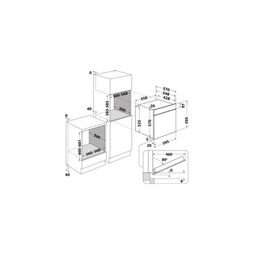 Forno Elétrico Indesit IO 258H X | Hidrolítico | 71 L | 59.5 cm | A | Aço inoxidável - Image 6