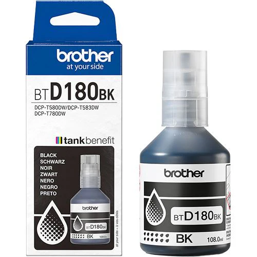 Frasco de Tinta Brother BTD180BK - Preto