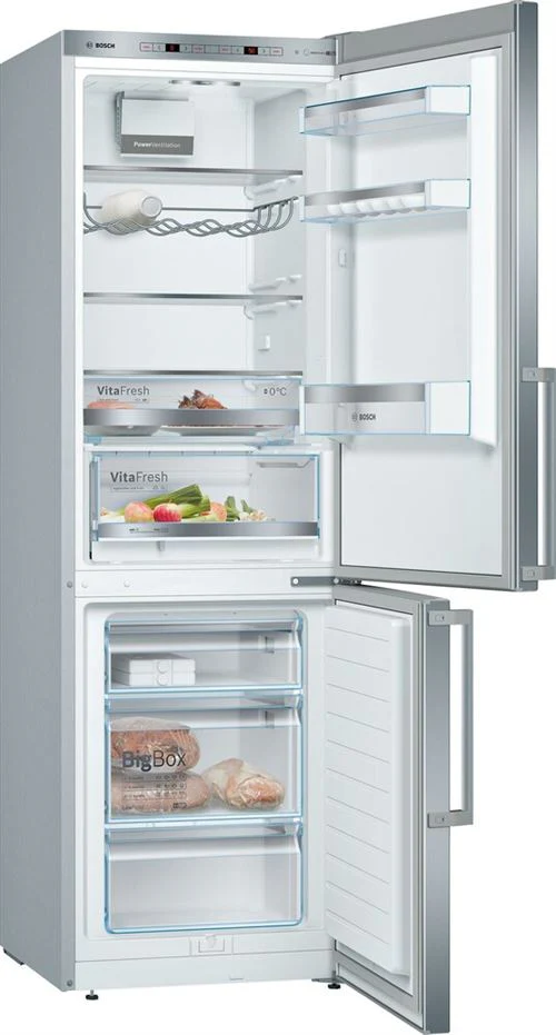 Frigorífico Combinado Bosch KGE368ICP | 186x60x65 cm | 214 L | C | Cinzento