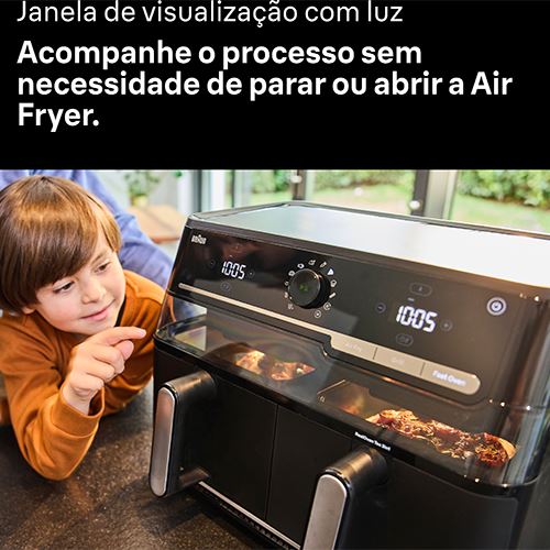 Fritadeira sem Óleo AirFryer Braun TD5073 TwinCook 5 | 10 L - Preto Mate - Image 6