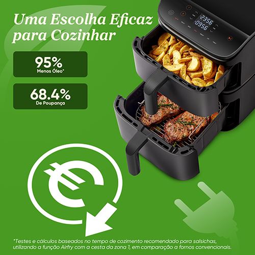 Fritadeira sem Óleo AirFryer Cosori CAF-DC121-AEUR-CERAMIC Turbo Tower 10,8 L - Preto - Image 14