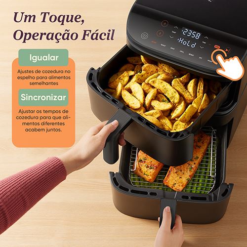 Fritadeira sem Óleo AirFryer Cosori CAF-DC121-AEUR-CERAMIC Turbo Tower 10,8 L - Preto - Image 17