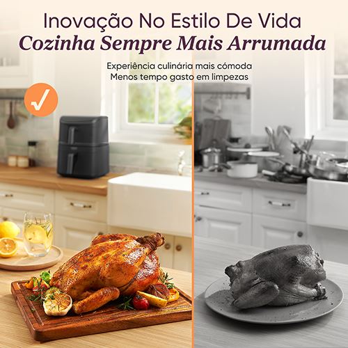 Fritadeira sem Óleo AirFryer Cosori CAF-DC121-AEUR-CERAMIC Turbo Tower 10,8 L - Preto - Image 18