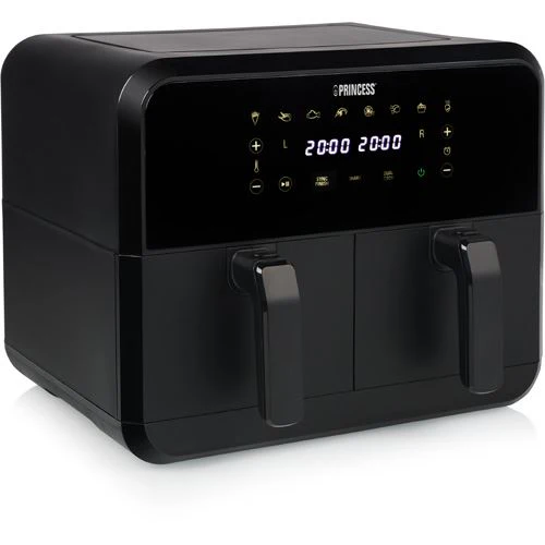 Fritadeira Sem Óleo AirFryer Princess 182068.01 2 x 4 L - Preto