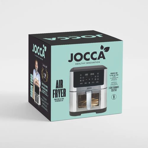 Air Fryer Jocca com Janela 8L - Preto e Inox - Image 2