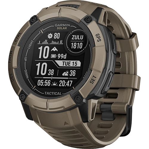Smartwatch Garmin Instinct 2X Solar Tactical - Castanho