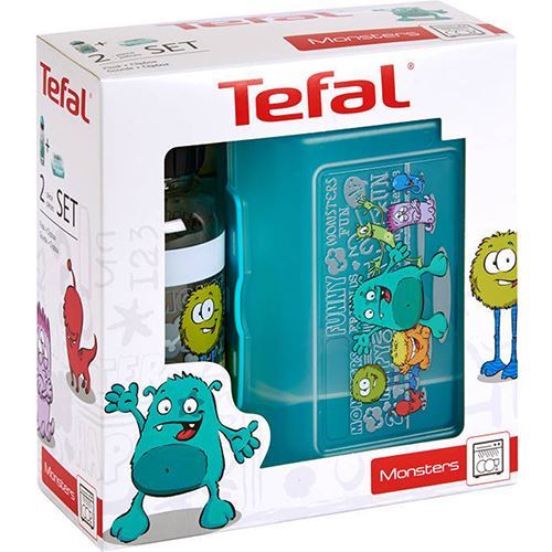 Garrafa + Lancheira Tefal Monsters - 0.4 L - Outlet - Grade A