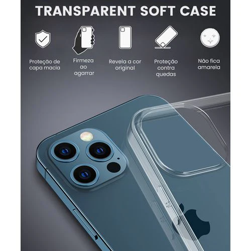 Glass Dúo: Película Ecrã Vidro Temperado + Capa Icoveri para Apple iPhone 14 Pro - Transparente - Image 3