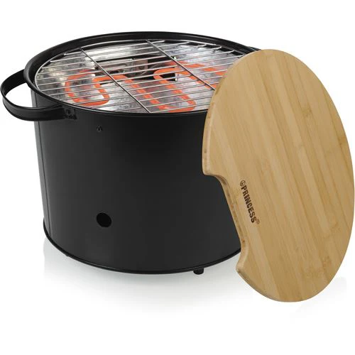Grelhador Híbrido Elétrico ou Carvão Princess 112240 | 1400 W - Preto
