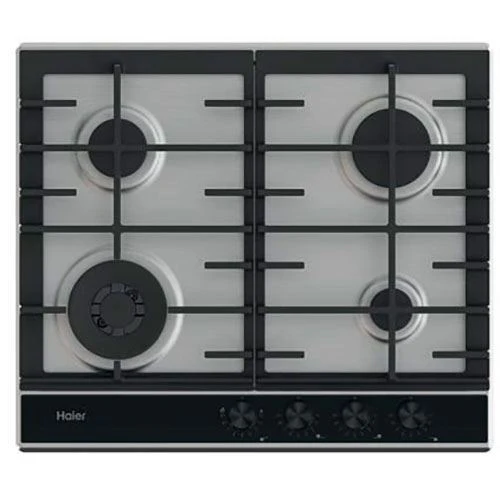 Placa a Gás Natural Haier HAHG6BF4XH Serie 4 | 59,5 cm | 4 Bocas | Aço inoxidável