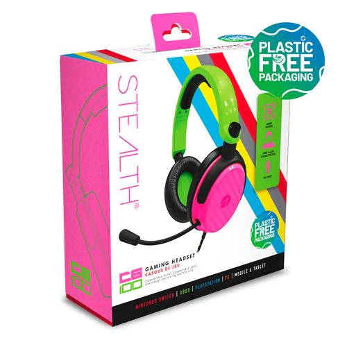 Auscultadores Stealth C6-100 | Nintendo Switch - Verde | Rosa
