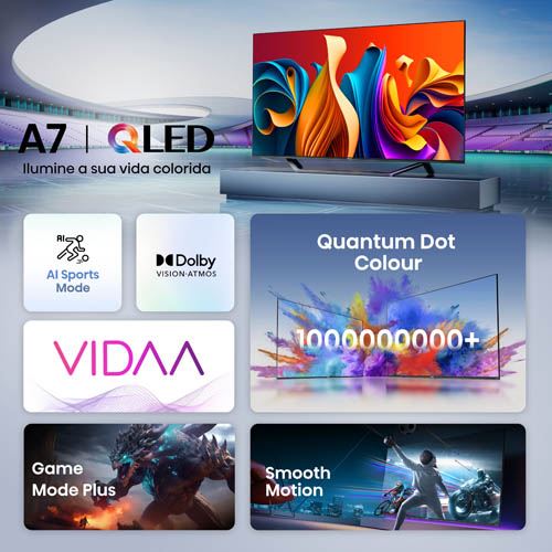 Smart TV Hisense 43" QLED 4K 43A7NQ - 109cm - Image 8
