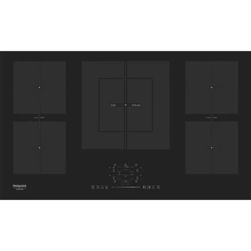 Placa de Indução Hotpoint KIF 952 BXLD B | Elétrica | 86 cm | 5 Zonas | Preto