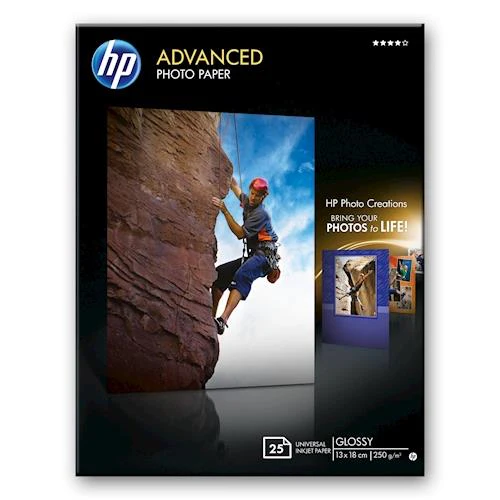 Papel Fotográfico HP Advance Q8696A Glossy - 25 Folhas
