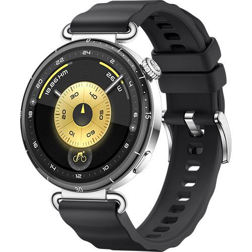 Huawei Watch GT6 - 41mm - Prateado | Bracelete Fluoroelastómero Preto