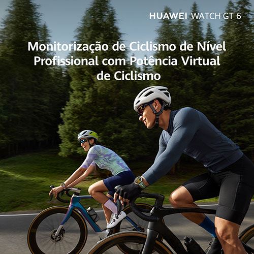 Huawei Watch GT6 - 46mm - Prateado | Bracelete Pele Sintética Castanha - Image 6