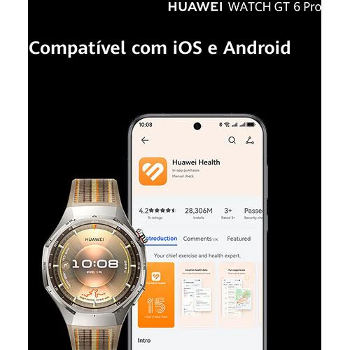 Huawei Watch GT6 Pro - 46mm - Prateado | Bracelete de Titânio - Image 8